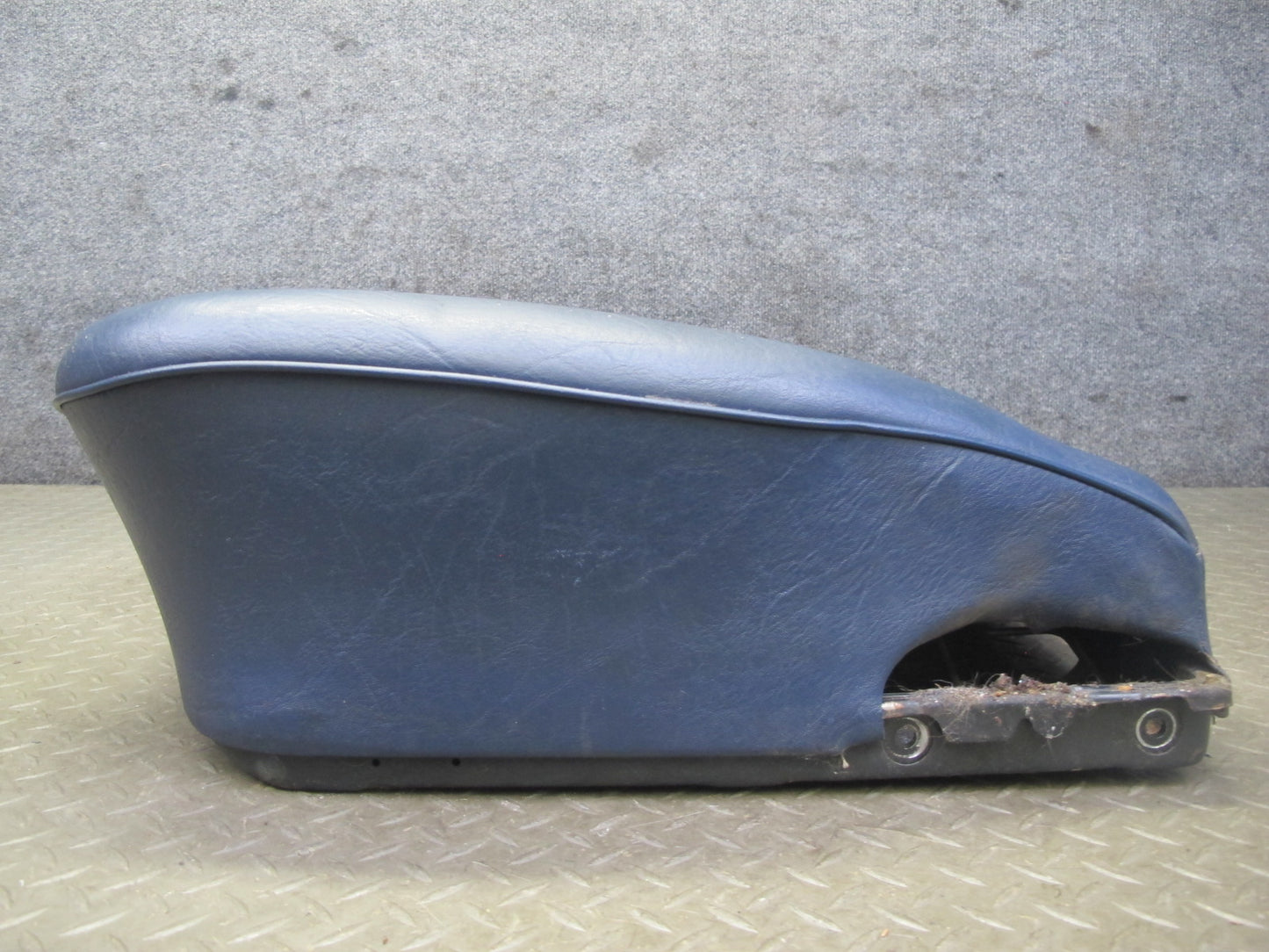 82-83 Mercedes W123 240D Front Right Seat Lower Leather Cushion Blue w Frame OEM