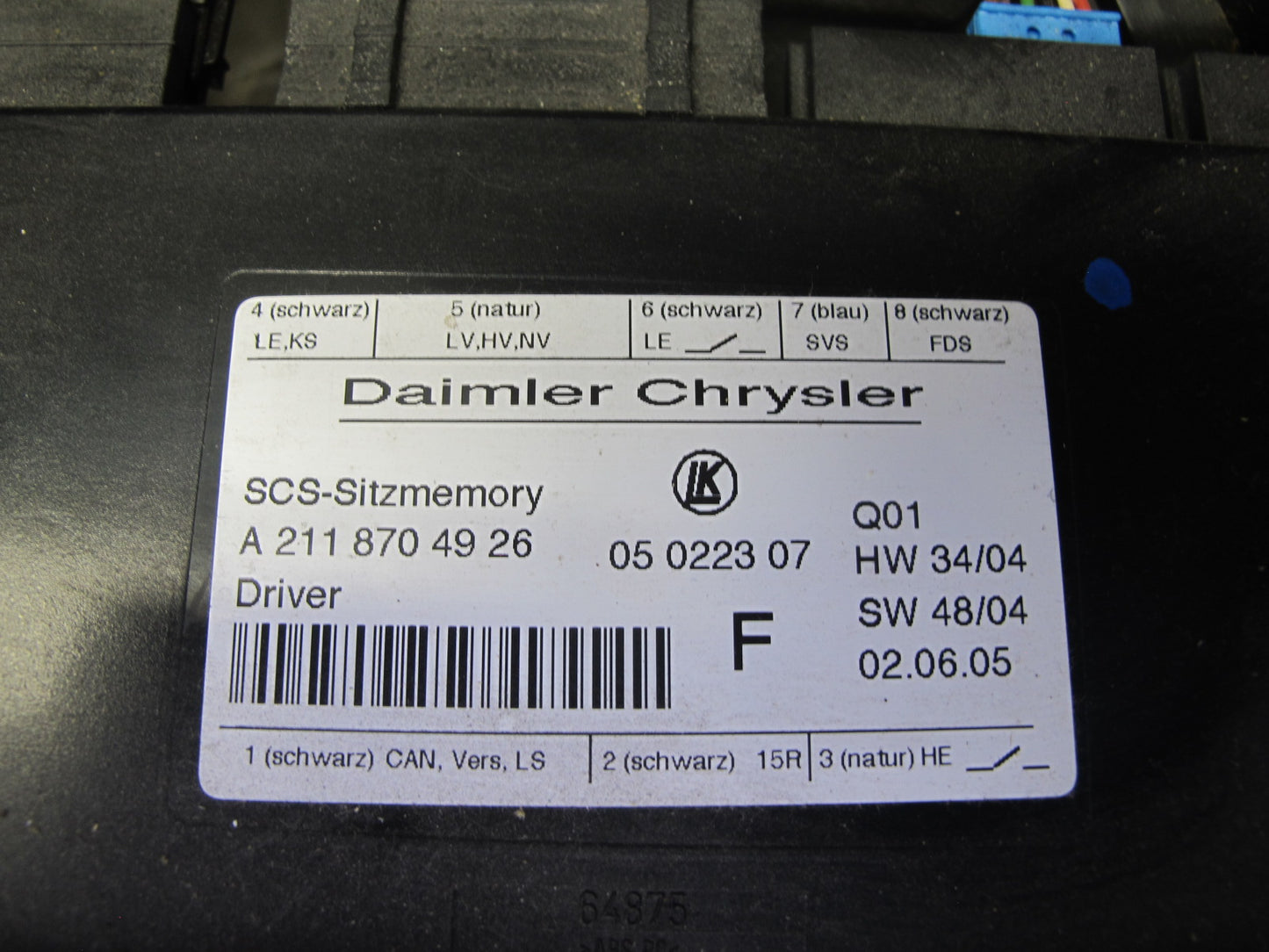 05-08 Mercedes R171 SLK55 AMG Front Left Seat Track w Motors & Module Assy OEM