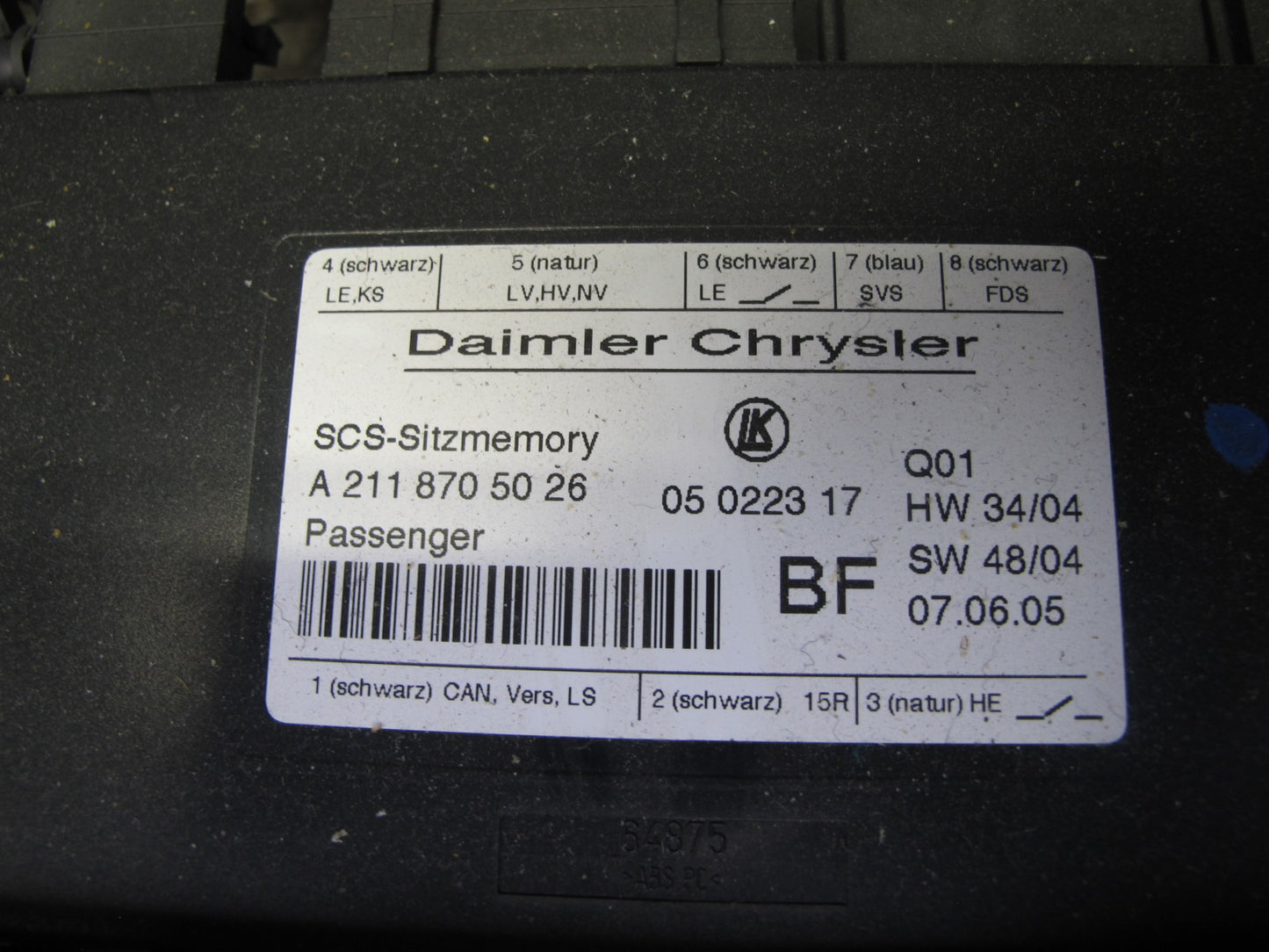 05-08 Mercedes R171 SLK55 AMG Front Right Seat Track w Motors & Module Assy OEM