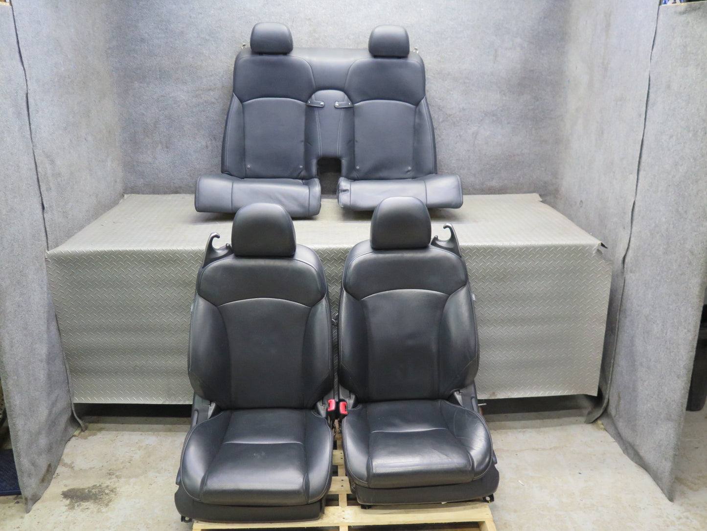 2010 Lexus IS350 IS250 Convert Front Rear Leather Vent Seat Black Set 87K OEM