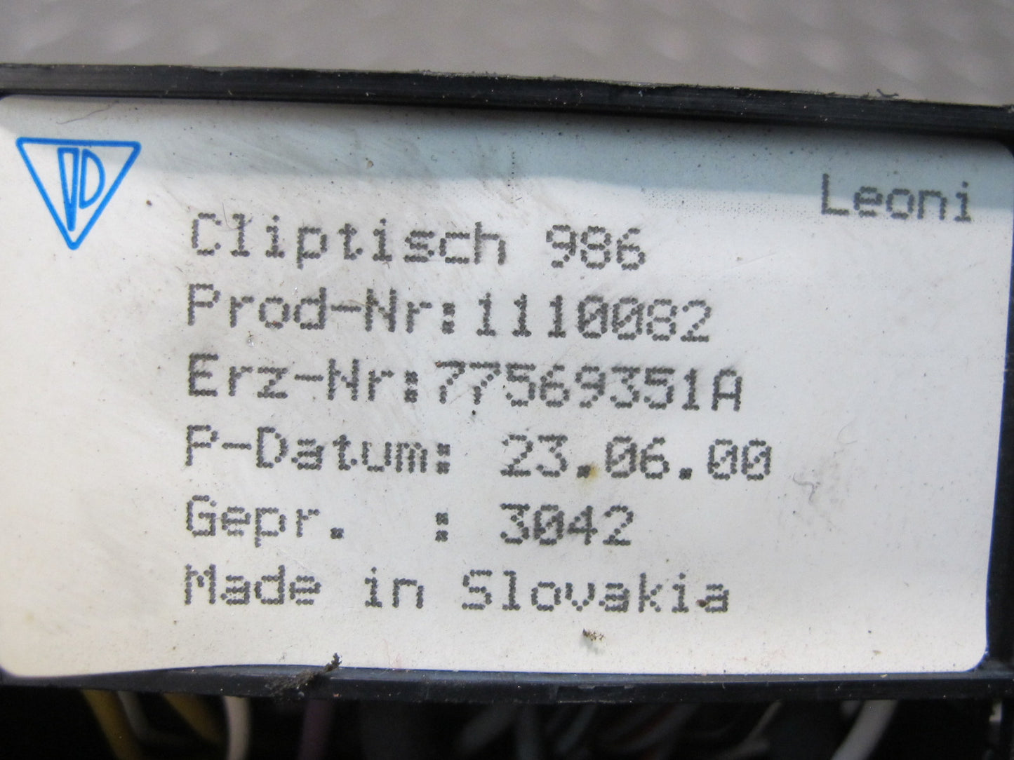 2000-2004 Porsche Boxster 986 Fuse Relay Junction Box Module Unit