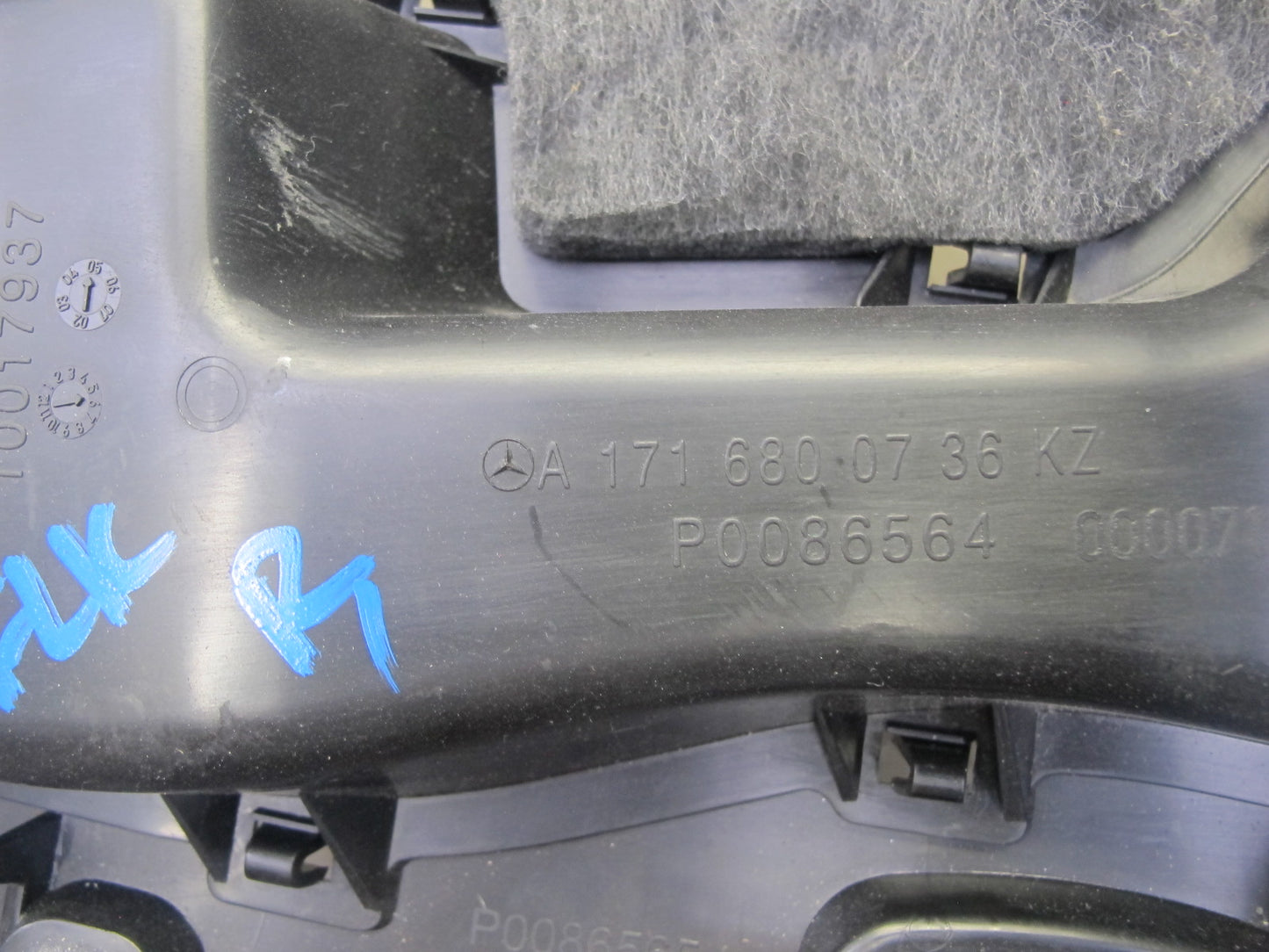 06-11 Mercedes R171 SLK55 AMG Right & Left Under Dash Lower Trim Panel Set OEM