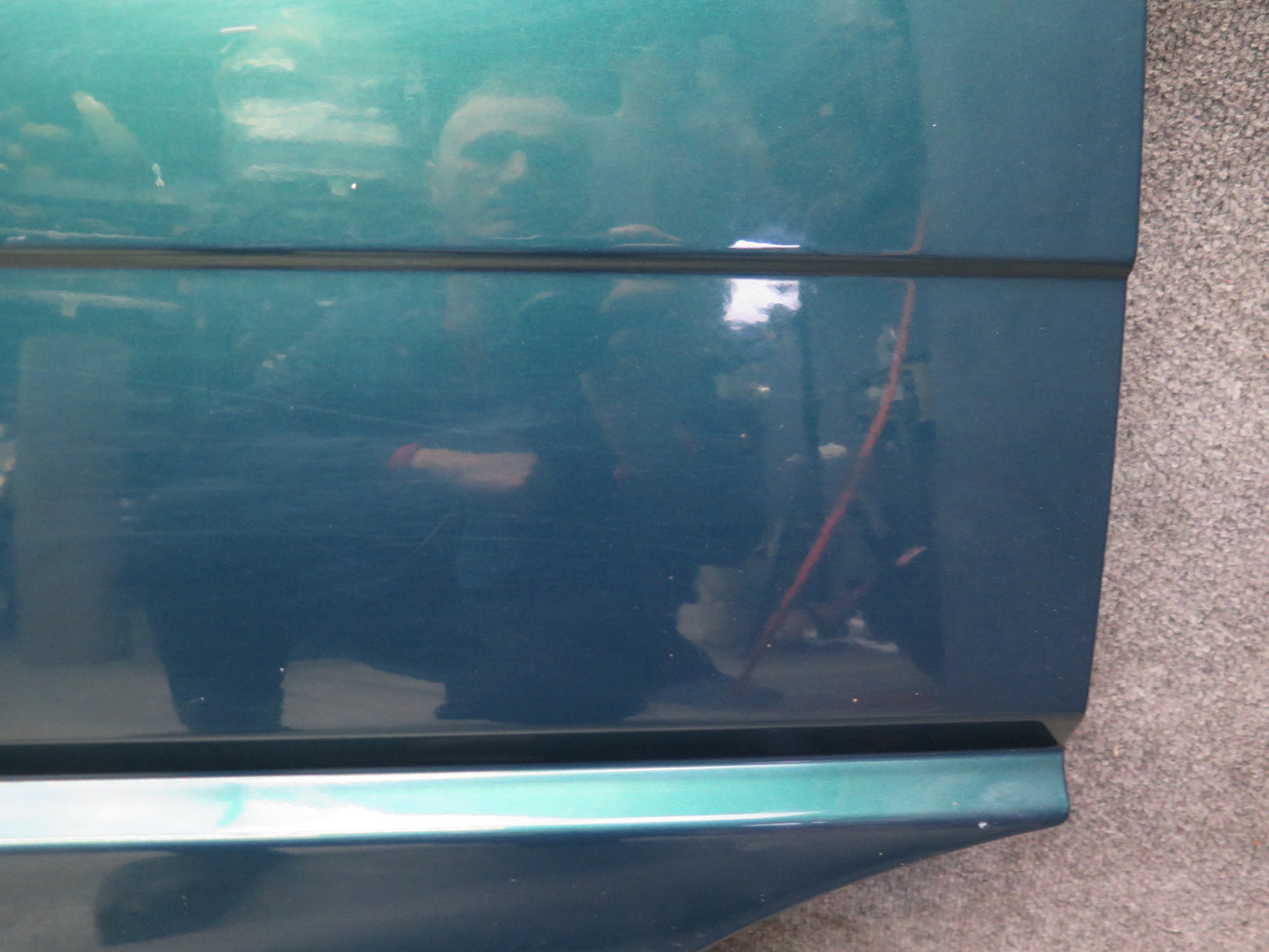 99-03 VW Eurovan T4 Front Right Door Shell Panel Green Pearl OEM