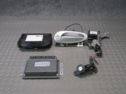 2001 Porsche Boxster 986 M96.22 M/T Engine ECU Immo Ignition Lock KEY Handle Set