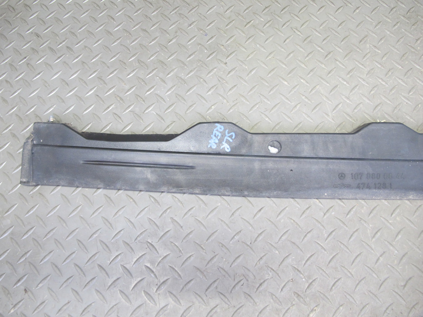 73-89 Mercedes R107 Set of 3 Rear Bumper Left Right Center Filler Molding OEM