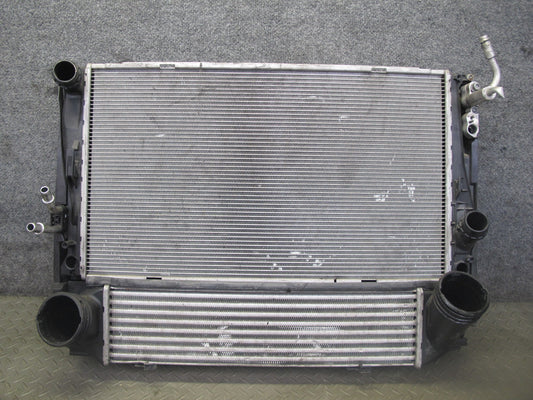 07-13 BMW E90 E93 335i N54 Engine Radiator AC Condenser Intercooler Assy 64K OEM