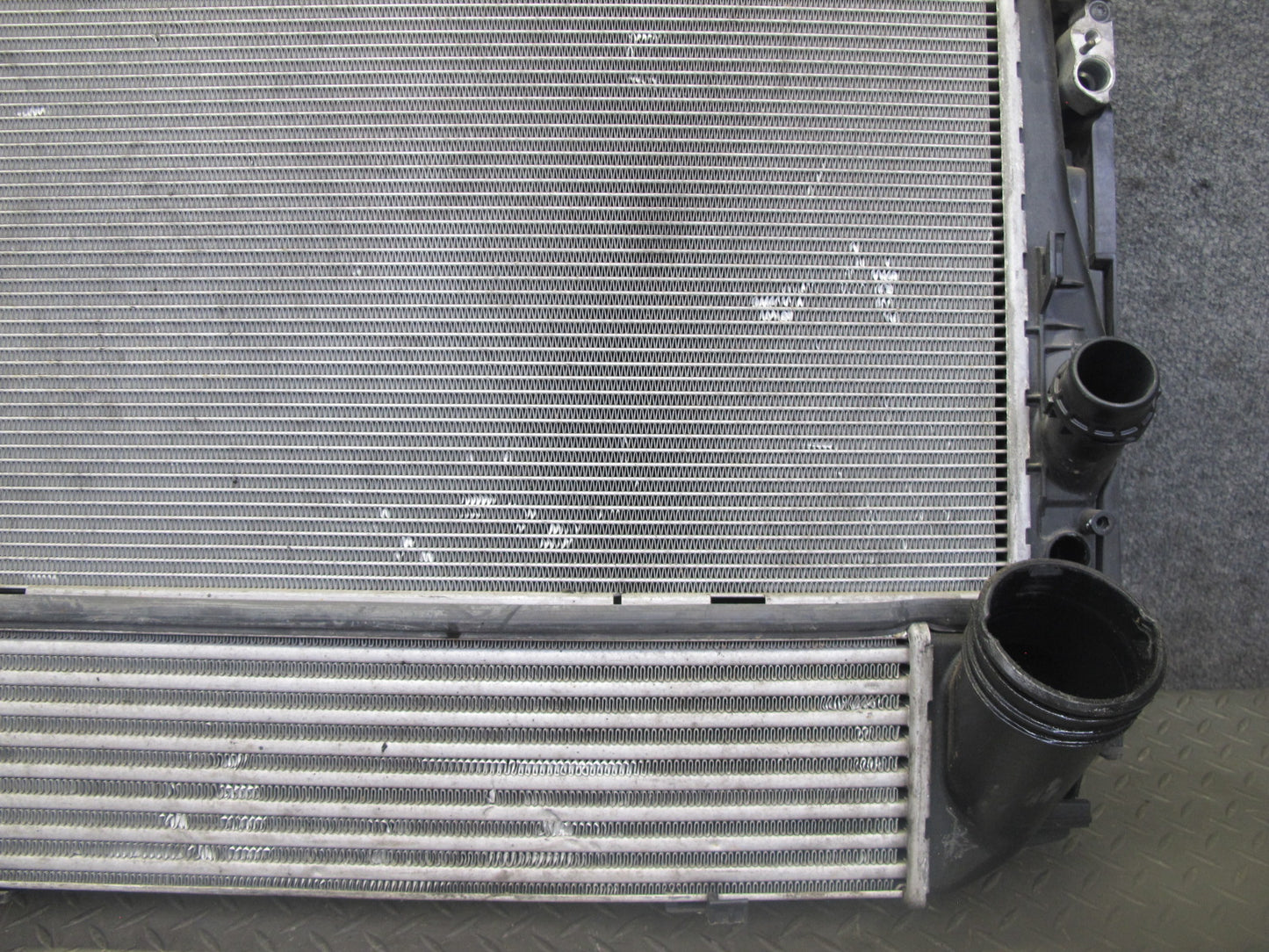 07-13 BMW E90 E93 335i N54 Engine Radiator AC Condenser Intercooler Assy 64K OEM