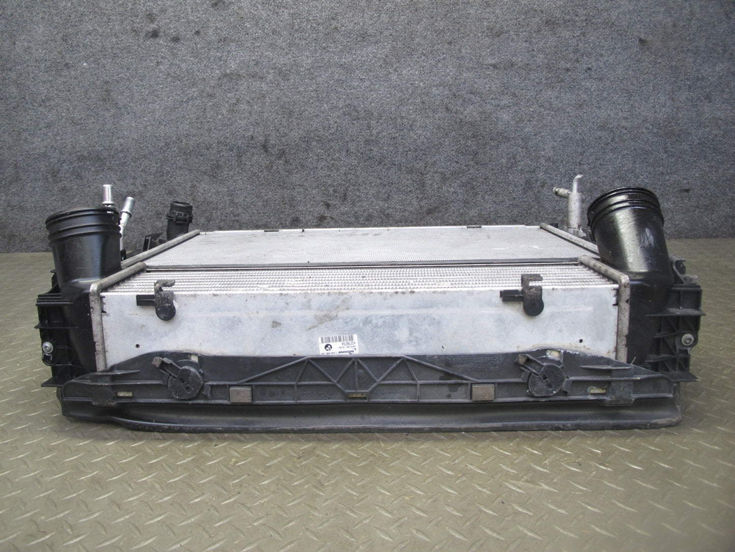 07-13 BMW E90 E93 335i N54 Engine Radiator AC Condenser Intercooler Assy 64K OEM