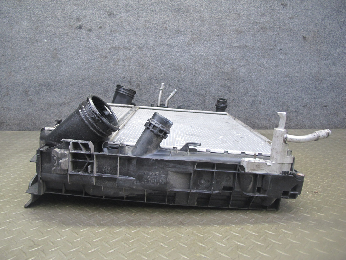 07-13 BMW E90 E93 335i N54 Engine Radiator AC Condenser Intercooler Assy 64K OEM