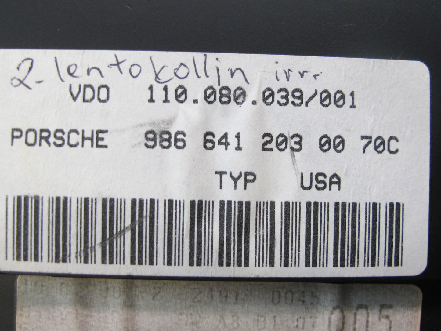 2001-2004 Porsche Boxster 986 M/T 5-SPEED Speedometer Gauge Instrument Cluster