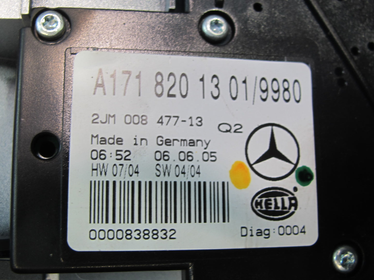 05-11 Mercedes R171 Slk-class Overhead Console Dome Reading Light 1718201301 OEM