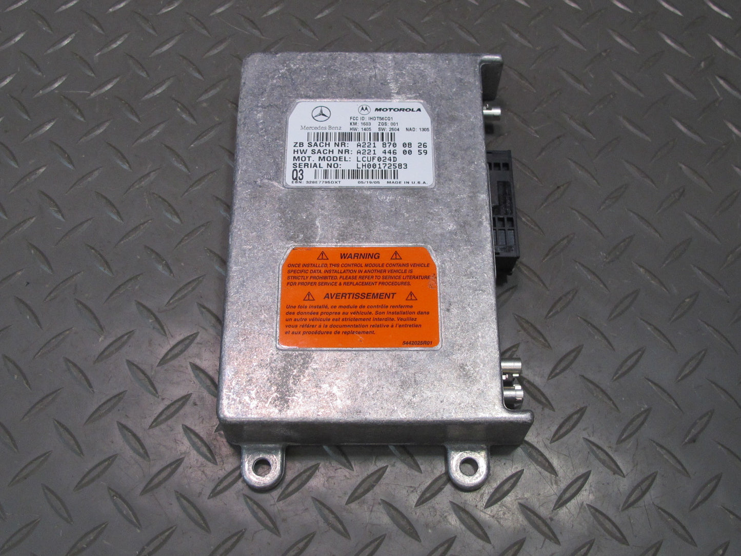 05-11 Mercedes R171 Slk-class Voice Communication Control Module 2218700826 OEM