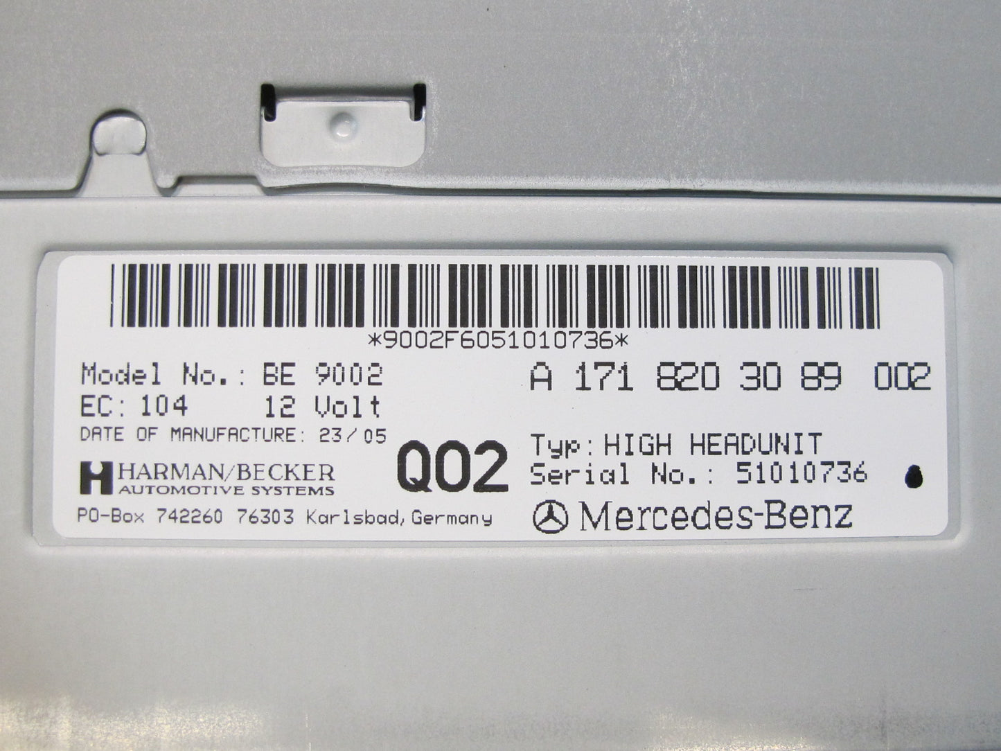 05-08 Mercedes R171 Slk-class GPS Navi Radio CD Player Receiver Head Unit OEM