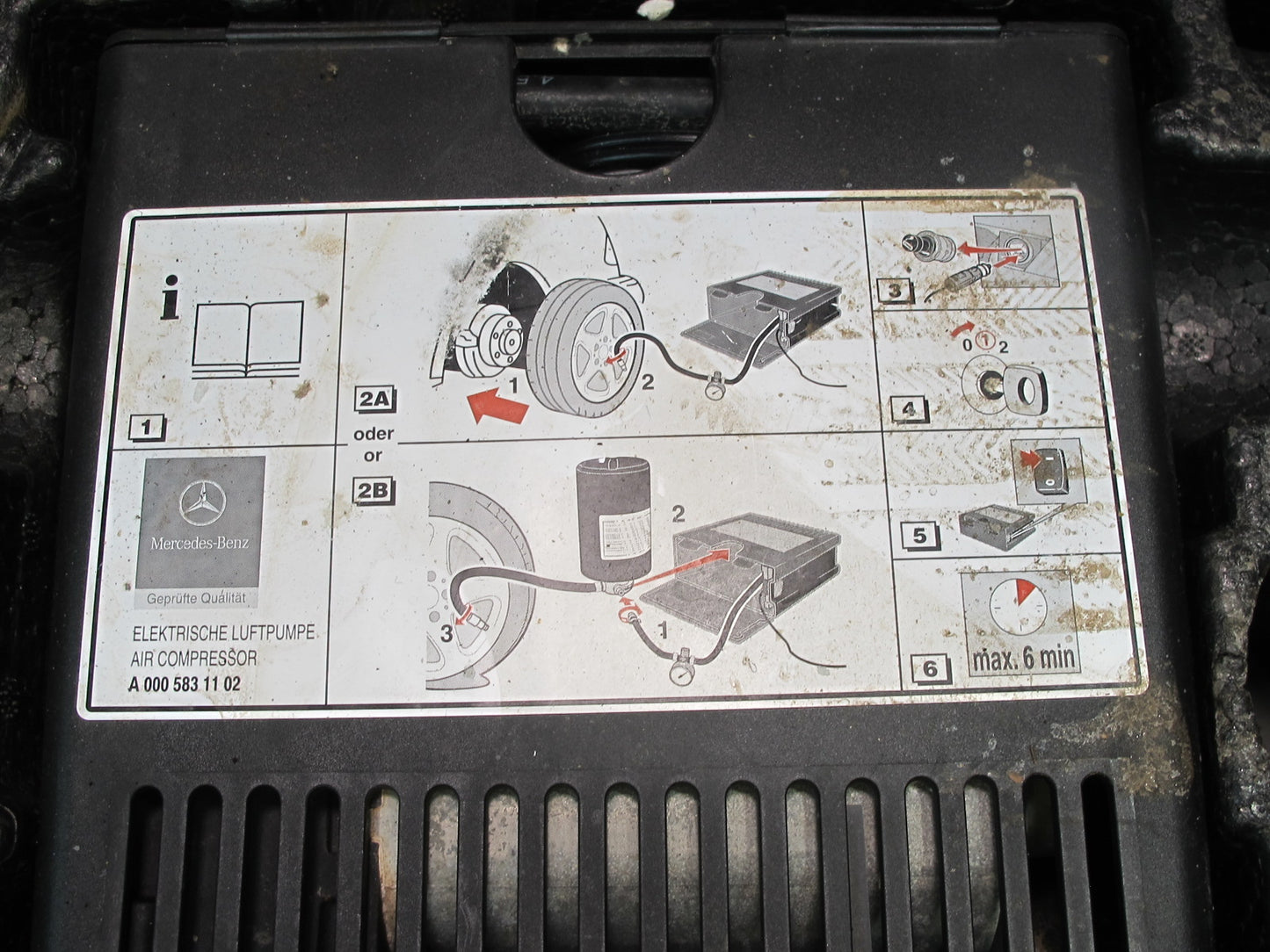 05-11 Mercedes R171 Emergency Spare Tire Jack Wrench Tool KIT Set w Case OEM