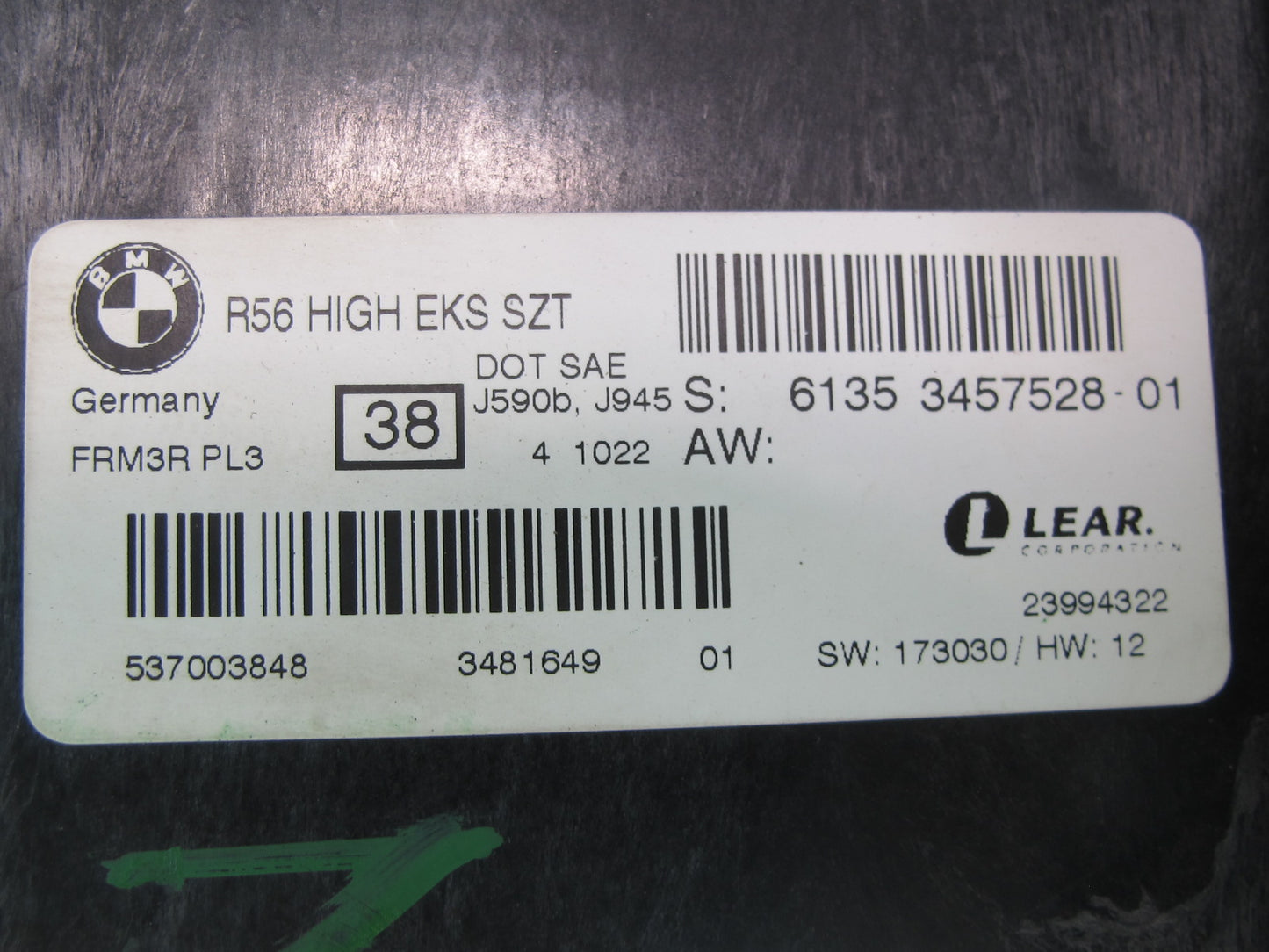 13-14 Mini Cooper R61 R60 Countryman Footwell Light Control Module 3457528 OEM