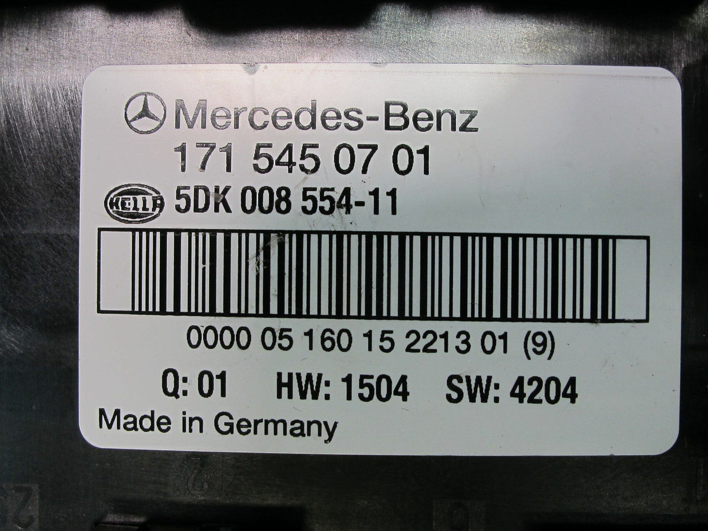 05-08 Mercedes R171 Slk-class Rear SAM Fuse Relay Box Module 1715450701 OEM
