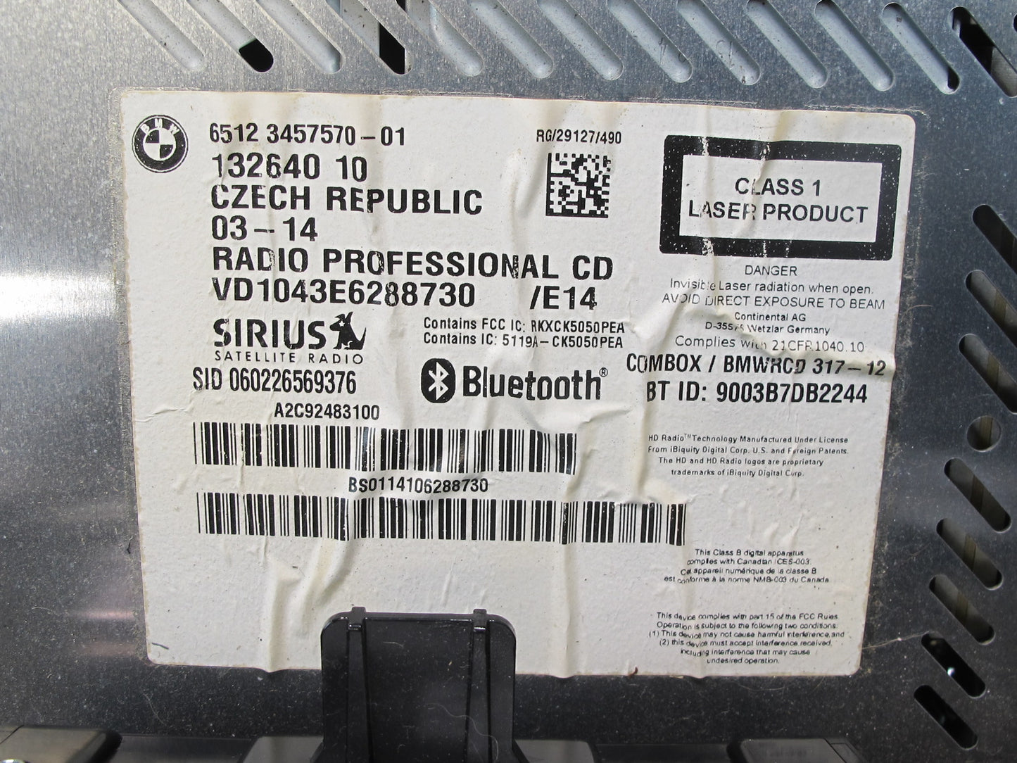 11-15 Mini Cooper S R60 R61 Speedometer Radio Boost CD Player Receiver Assy OEM