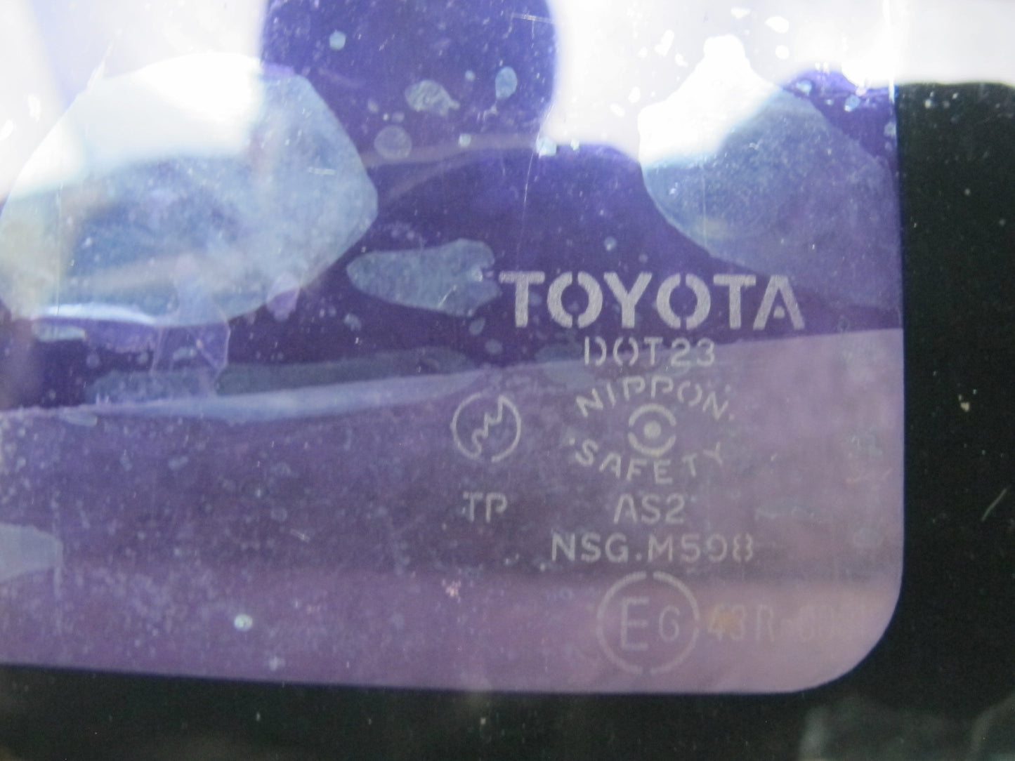 85-89 Toyota MR2 AW15 Front Left T-top Roof Glass Panel Tinted w Lock Latch OEM