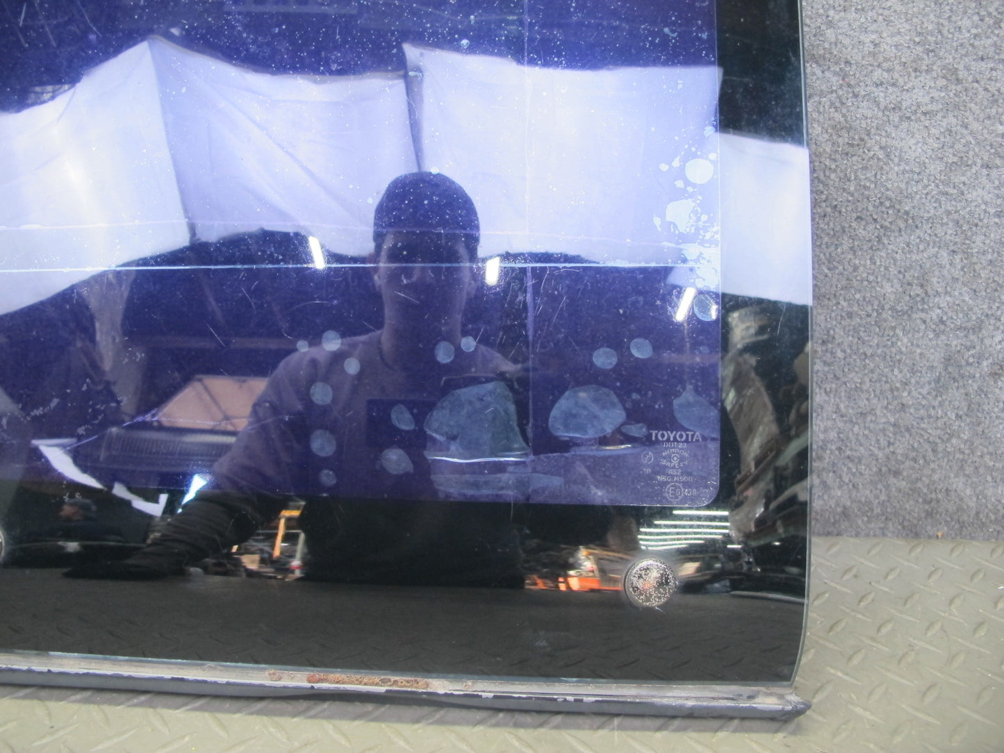 85-89 Toyota MR2 AW15 Front Left T-top Roof Glass Panel Tinted w Lock Latch OEM