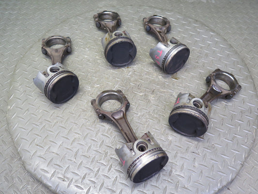89-92 Toyota Supra MA70L MK3 7MGE NA Set of 5 Engine Piston w Connecting Rod OEM