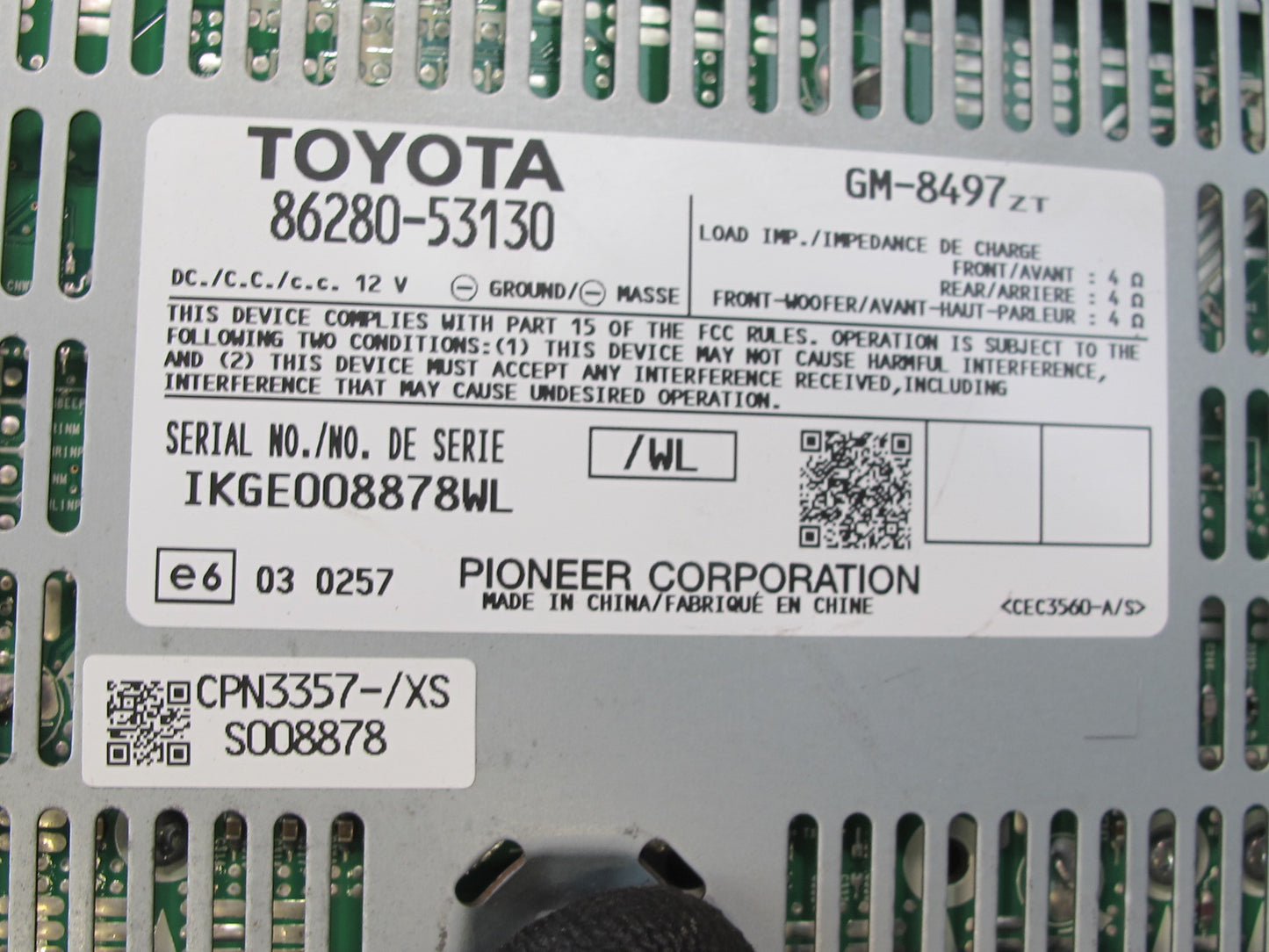 10-12 Lexus IS350 IS250 Conv Pioneer Radio Audio Amplifier AMP 86280-53130 OEM