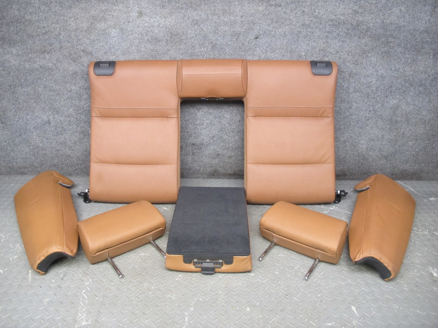 08-13 BMW E93 Convertible Front & Rear Leather Seat Bolster Set Saddle Brown OEM