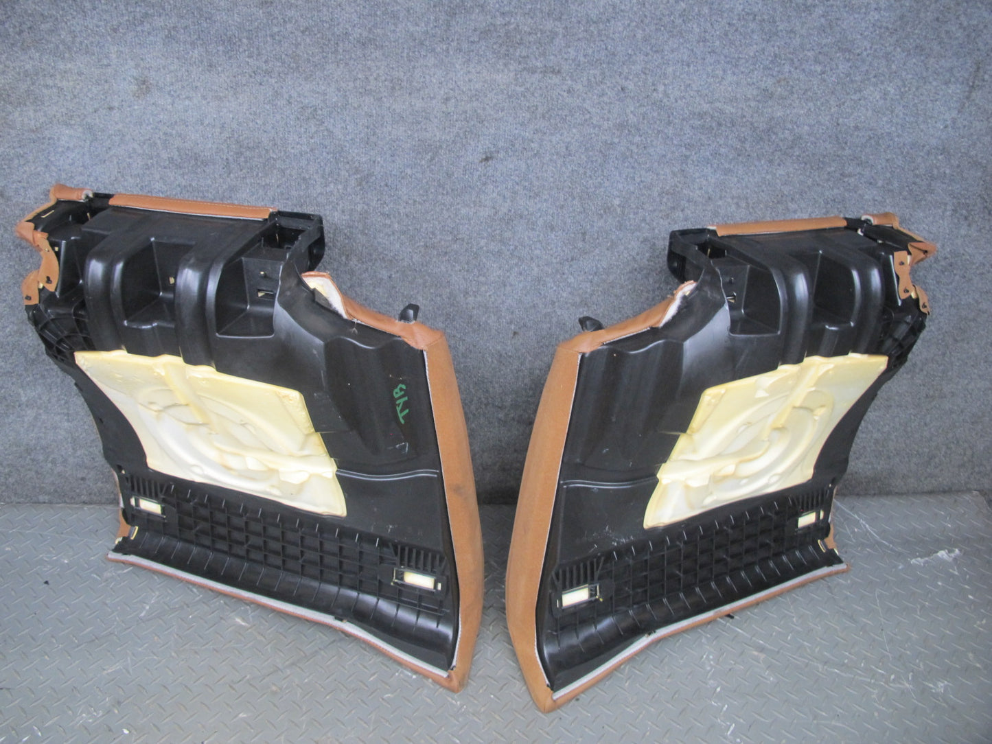 08-13 BMW E93 Convertible Front & Rear Leather Seat Bolster Set Saddle Brown OEM