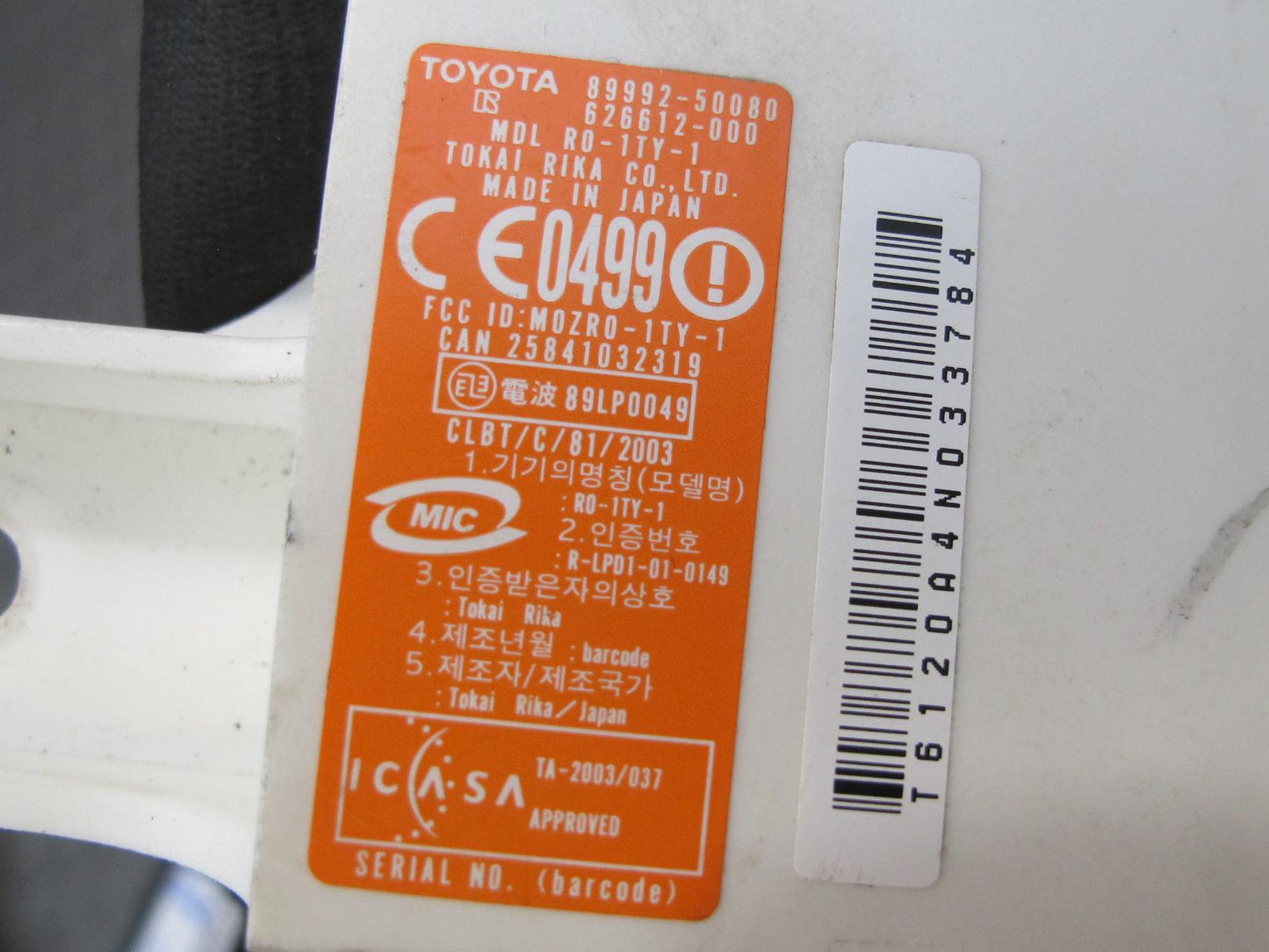 04-06 Lexus UCF30L LS430 Rear Electrical KEY Oscillator 89992-50080 OEM