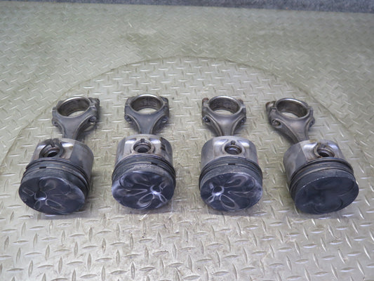 81-83 Mercedes W123 240D OM616 Diesel Set of 4 Engine Piston Connecting Rod OEM