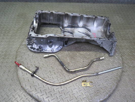 82-83 Mercedes W123 240D OM616 616.912 Diesel Engine Upper Oil Pan w Tube OEM