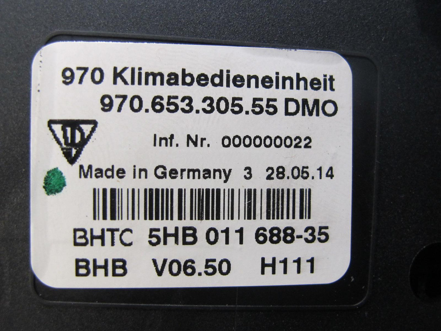 14-16 Porsche Panamera 970 Center Console Temperature A/C Control Switch Panel