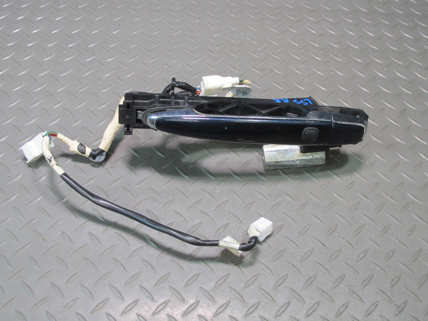 04-06 Lexus LS430 Rear Left & Right Door Exterior Handle Set w Keyless Blue OEM