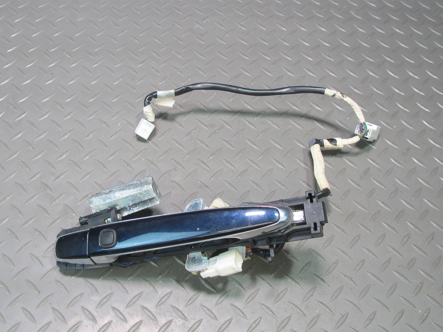 04-06 Lexus LS430 Rear Left & Right Door Exterior Handle Set w Keyless Blue OEM