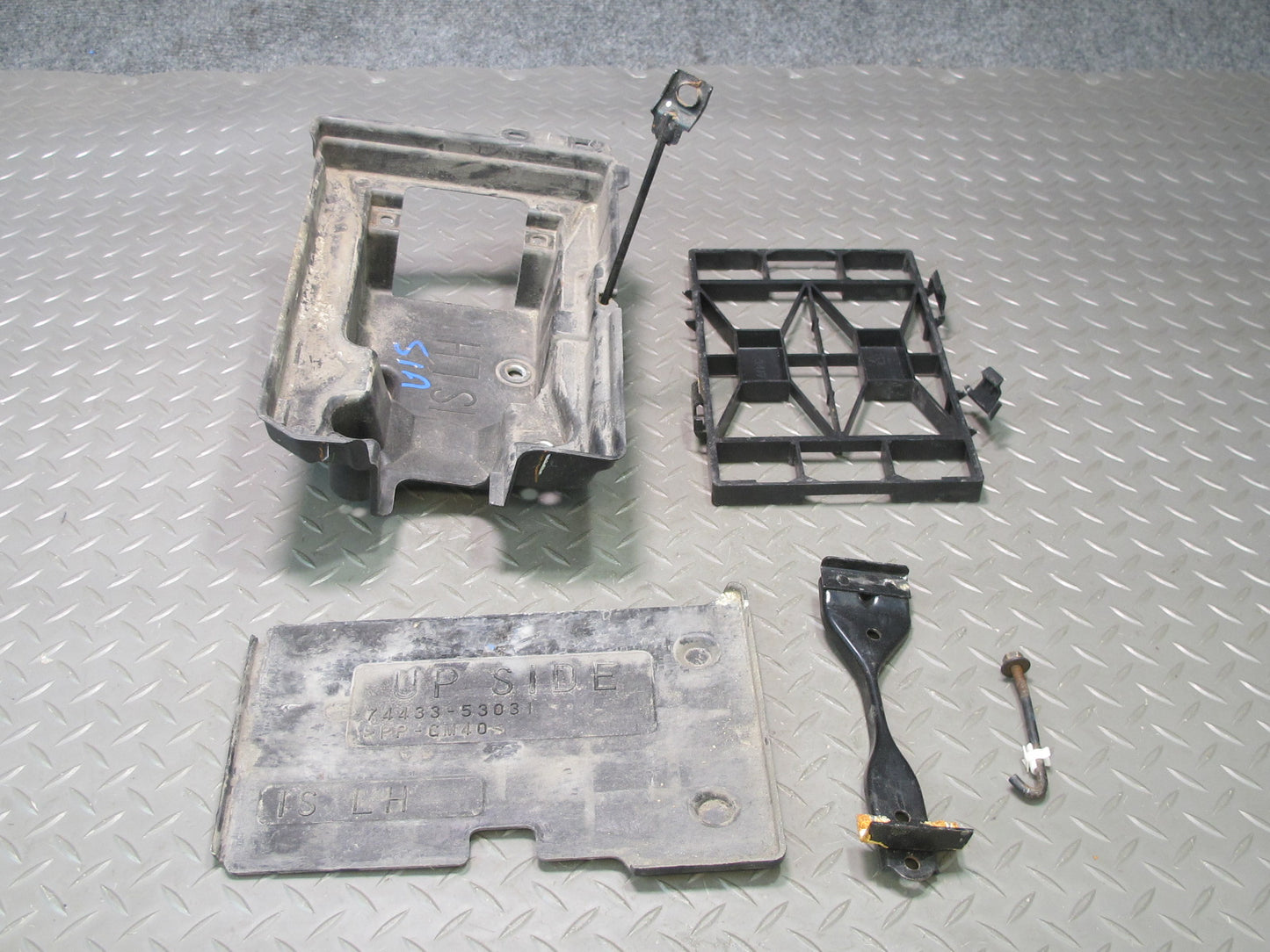 10-13 Lexus IS350 IS250 Battery Tray Holder Mount Set 74431-53050 OEM