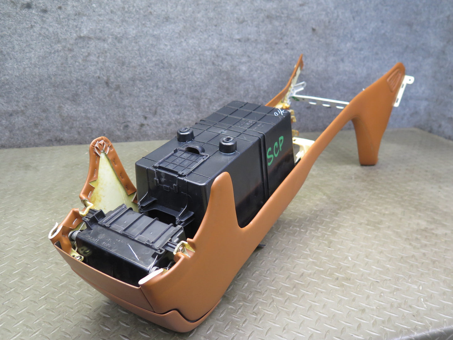 02-04 Lexus SC430 Front Center Console Trim Cover Panel w Compartment Saddle OEM