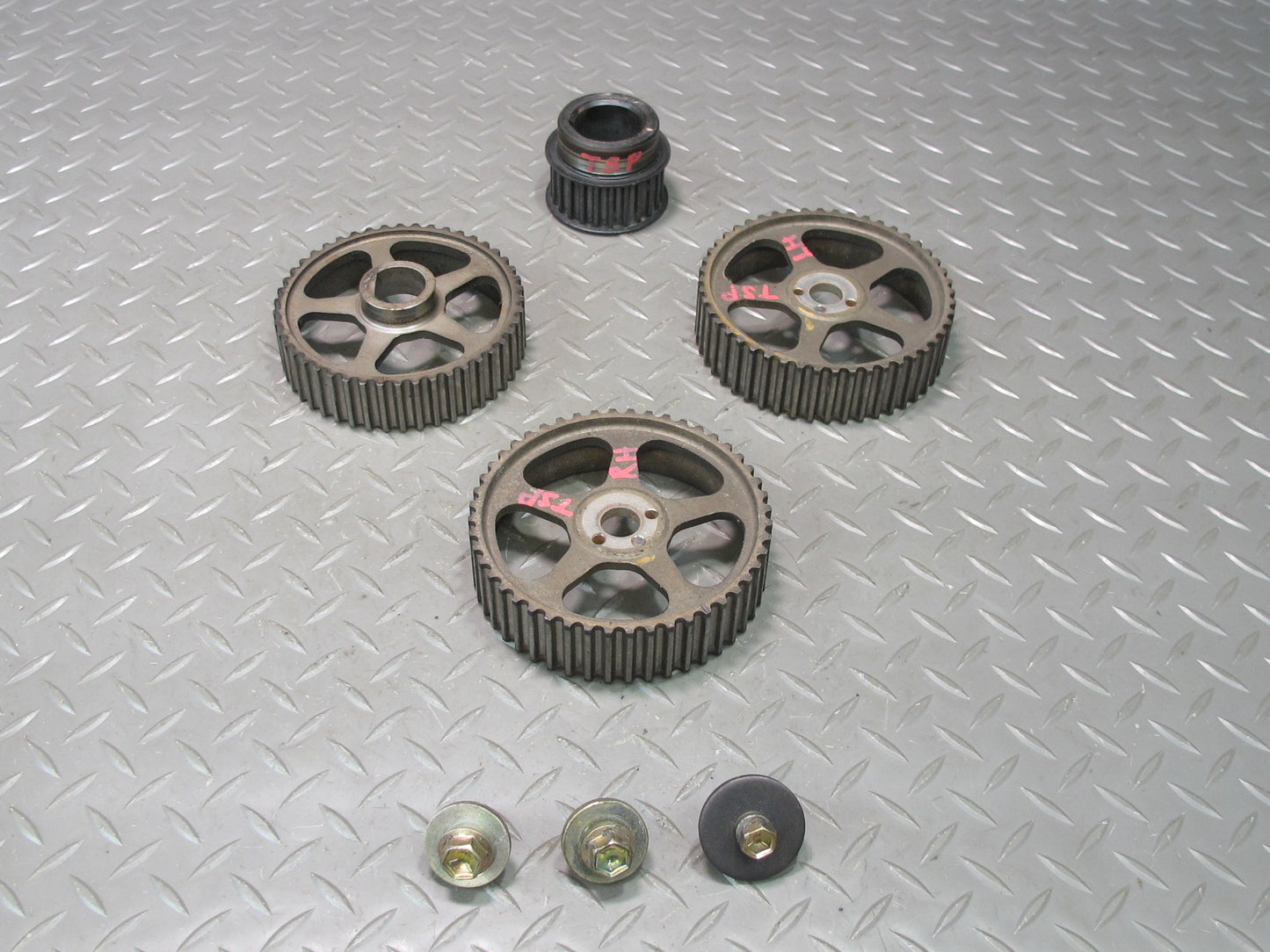 89-92 Toyota Supra MK3 7MGE NA Camshaft & Oil Pump Gear Sprocket Set 118K OEM