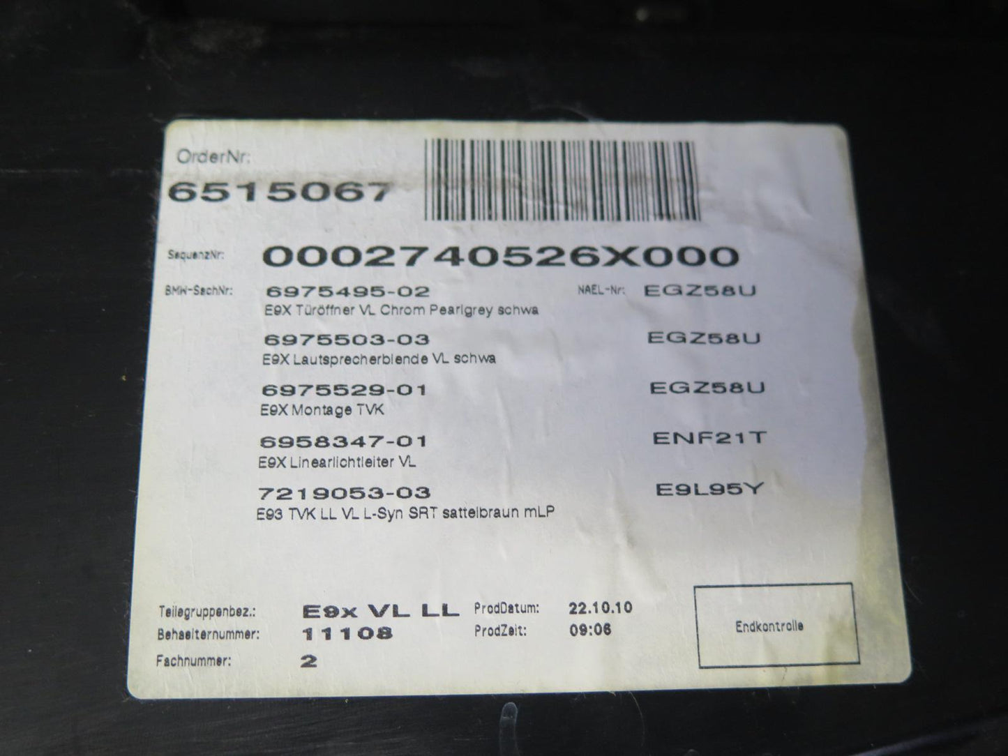 07-13 BMW E92 E93 335i Coupe Convertible Set of 2 Door Interior Trim Panel OEM