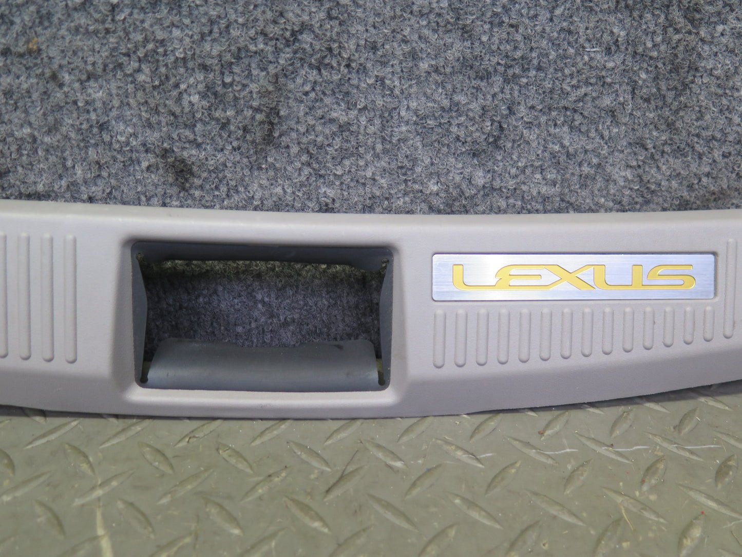 02-10 Lexus SC430 Z40 Rear Trunk Floor Finish Sill Scuff Plate Trim Panel OEM