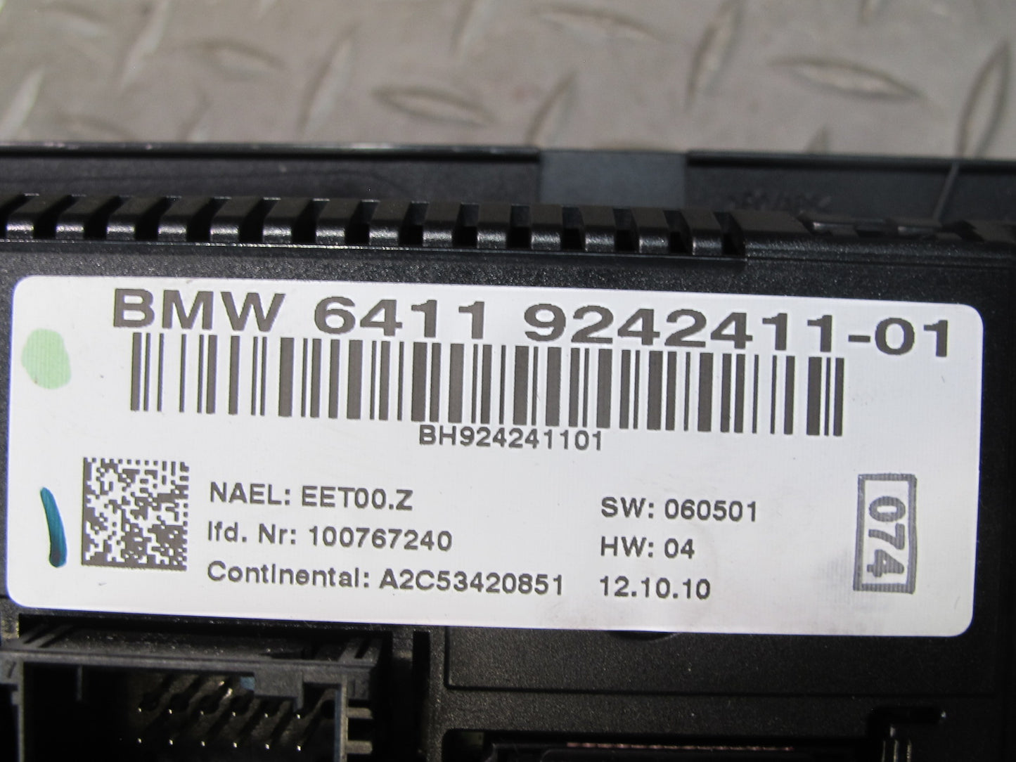 07-13 BMW E92 E93 335i A/C Heater Climate Control Switch Panel 9242411 OEM