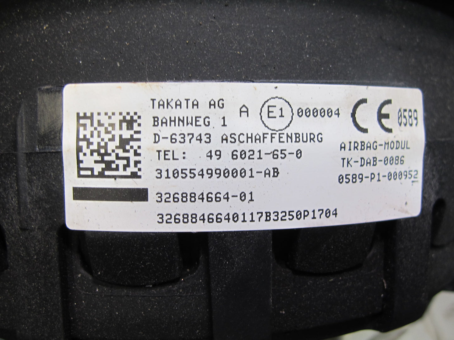 07-13 BMW E90 E91 E92 E93 FRONT LEFT DRIVER SIDE SPORT STEERING WHEEL SRS AIRBAG OEM