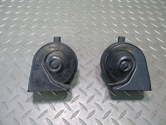 07-13 BMW E90 E92 E93 335I Set of 2 High & Low Tone Note Pitch Horn Signal OEM