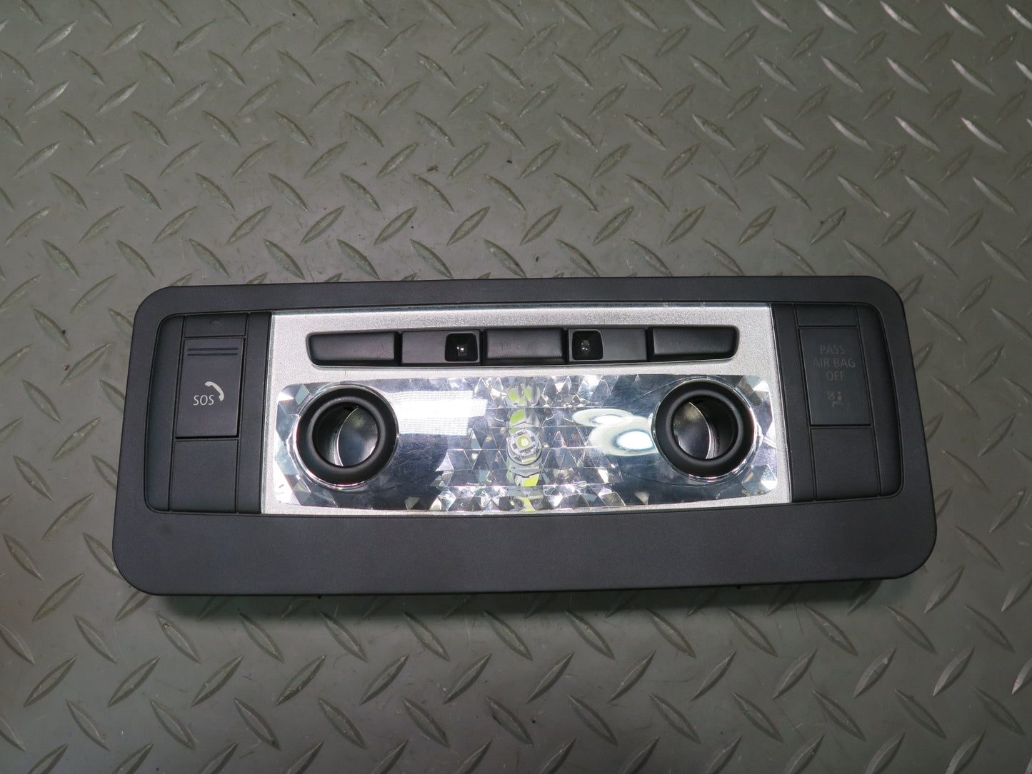07-13 BMW E93 335i Convertible Overhead Console Dome Sun Visor Light Lamp  Set