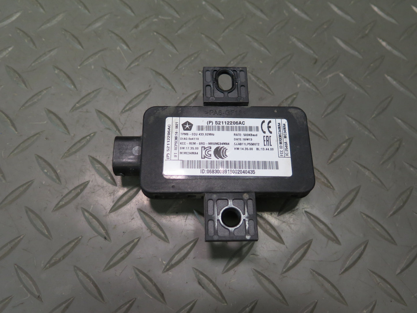2018 Jeep Wrangler JL Chassis Suspension Control  Module 52112206AC OEM