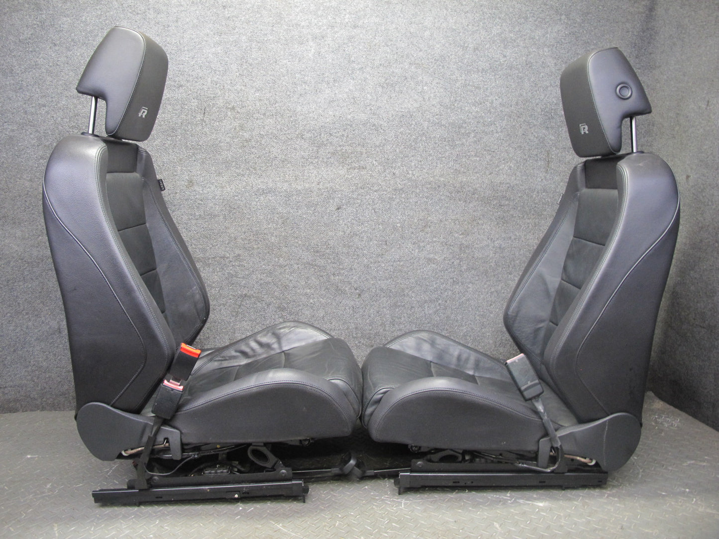 12-13 VW Golf R MK6 4DOOR Front & Rear Leather Sport Heated Seat Set Black OEM