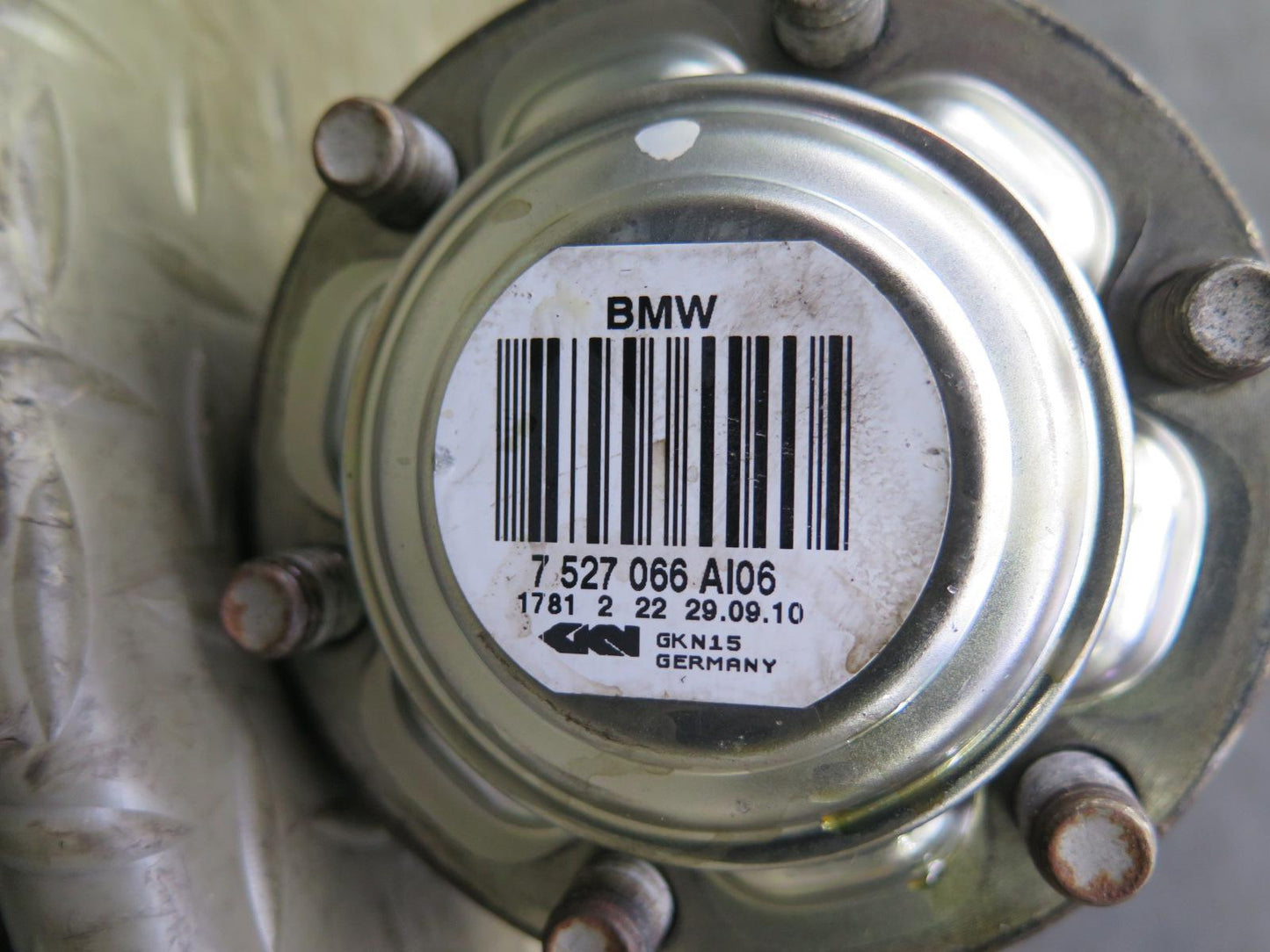 07-13 BMW E90 E92 E93 335i RWD Rear Right Suspension Axle Shaft 7527066 OEM