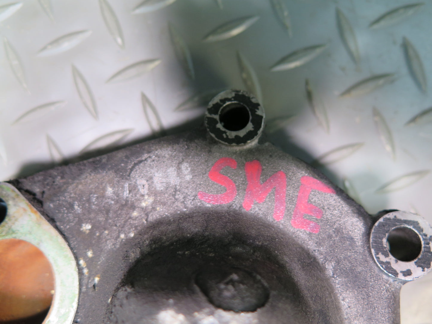 81-83 Mercedes W123 240D 616.912 Engine Thermostat & Water Pump Housing Assy OEM