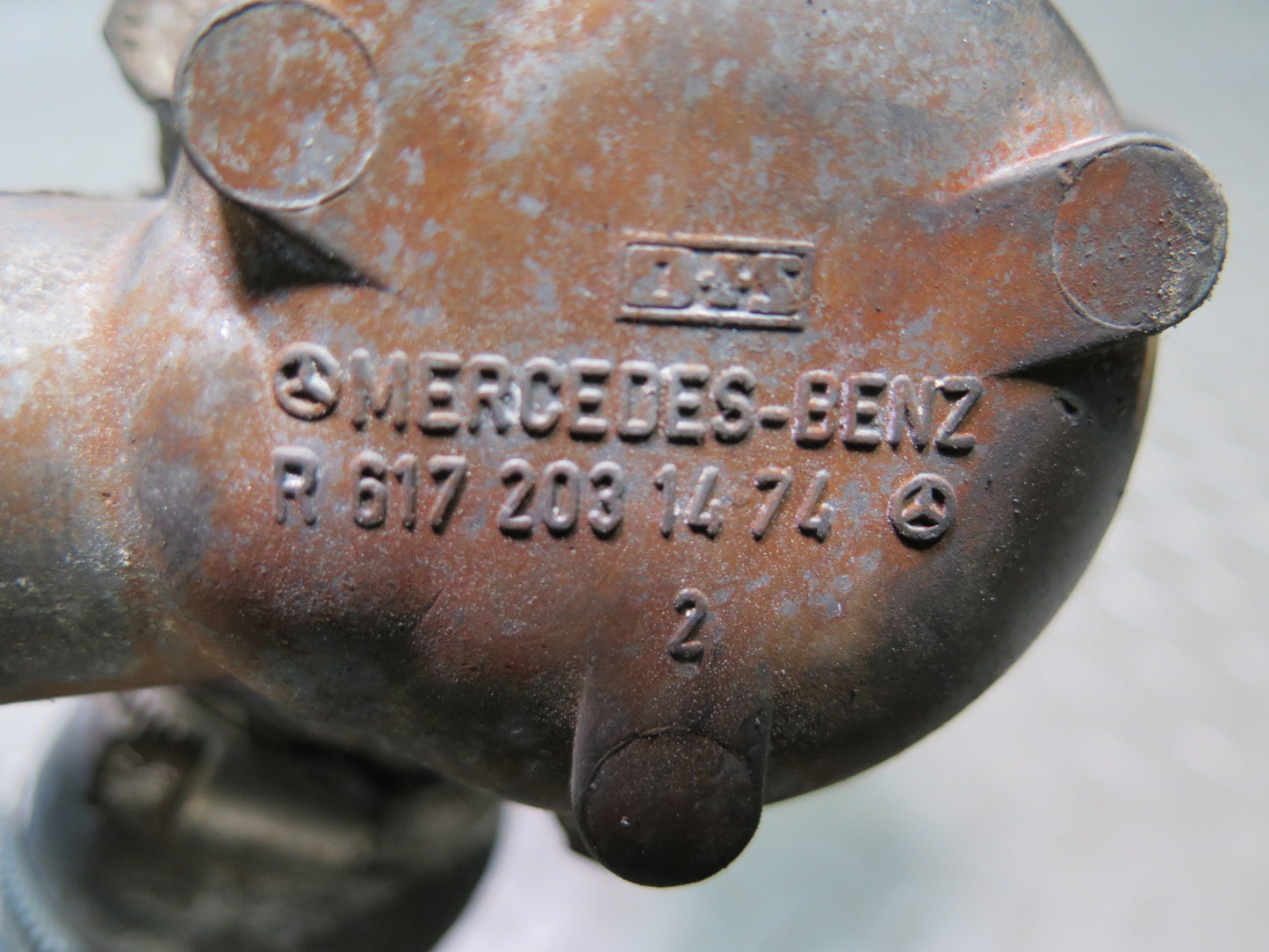 81-83 Mercedes W123 240D 616.912 Engine Thermostat & Water Pump Housing Assy OEM