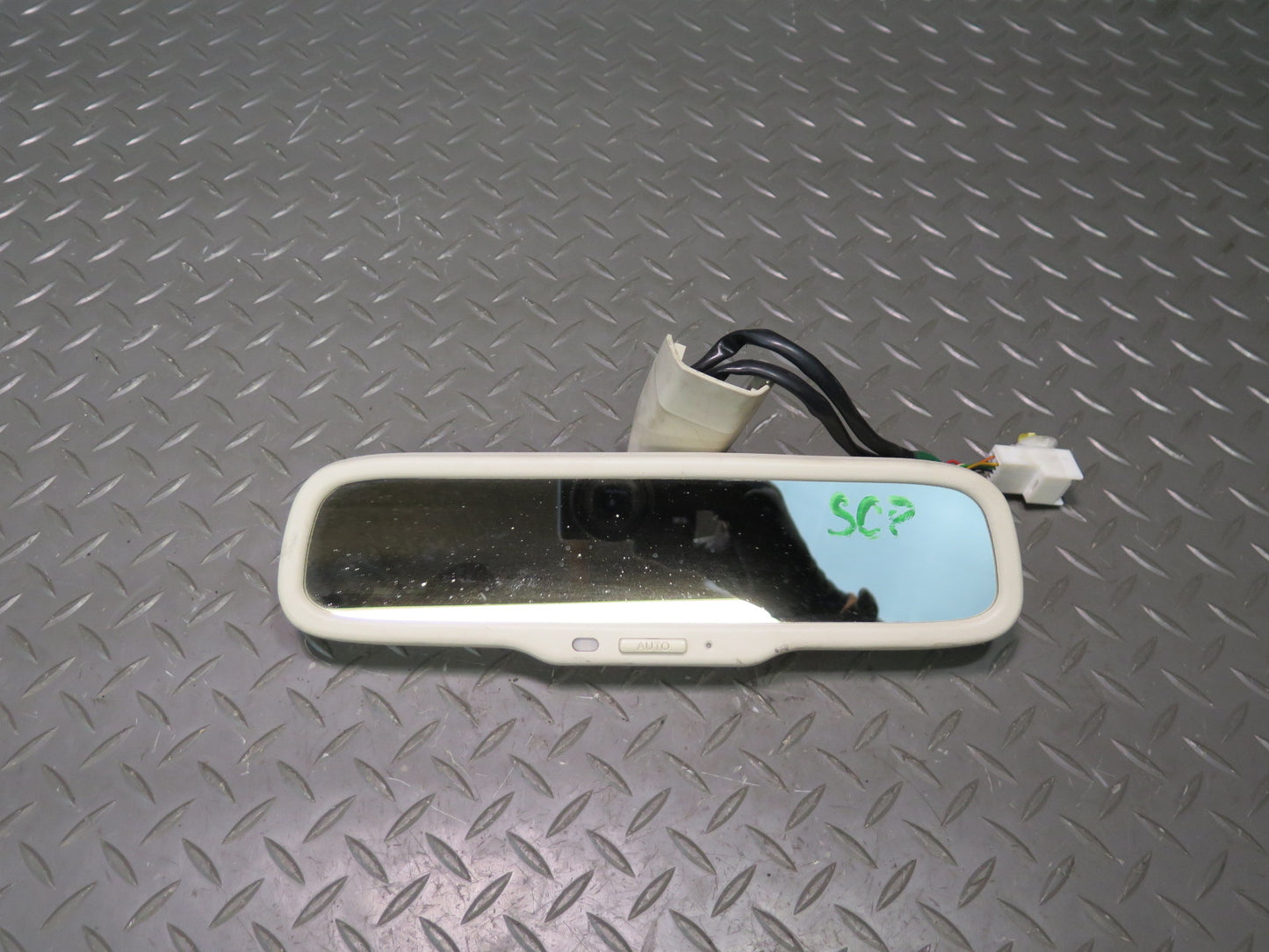 02-10 Lexus Z40 SC430 Auto Dimming Interior Rear View Mirror Ecru OEM