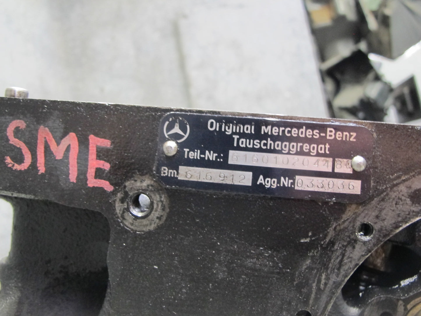 81-83 Mercedes W123 240D 616.912 Engine Motor Cylinder Block 6160112801 117k OEM