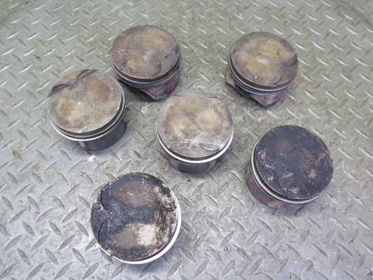 96-99 BMW E36 328iC M52 Set of 6 Engine Piston 150k Miles OEM